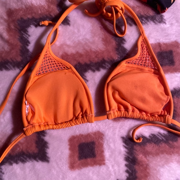 Orange Sunflower Tummy Control Two piece Bikini Bathing suit - Picture 14 of 15